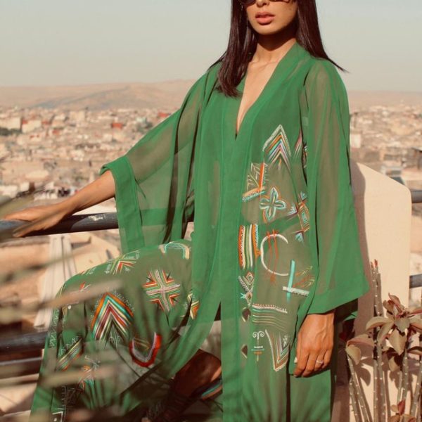 Moroccan-Inspired Flowy Beach Cover Up in Exquisite Prints