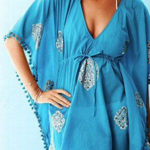 Moroccan Vacation Maxi Beach Kaftan Cover Up