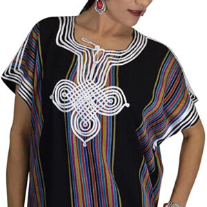 Moroccan Embroidered Bohemian Kaftan Dress - Unique Handcrafted Elegance