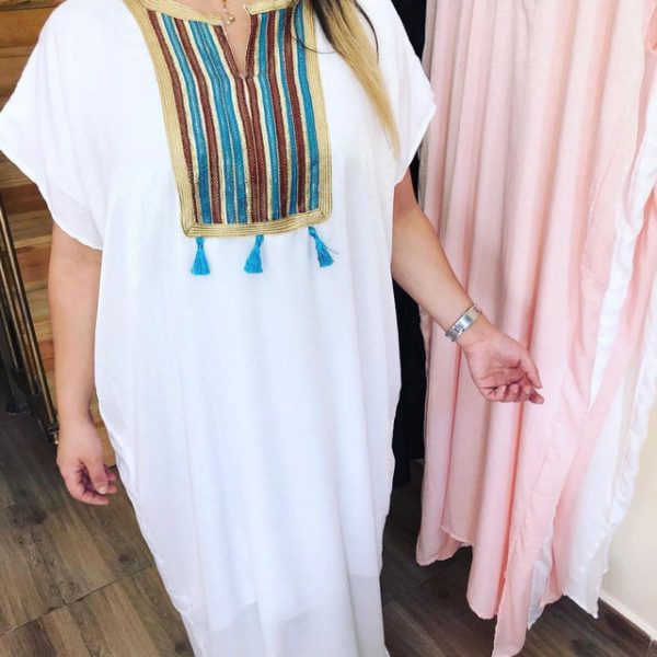 Moroccan Embroidered Kaftan Dress 209