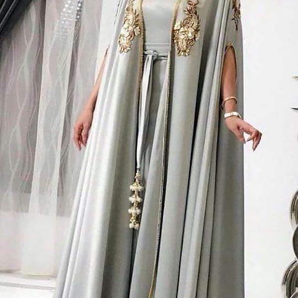 Bohemian Moroccan Embroidered Kaftan Dress 214 - Unique Casual Chic Option