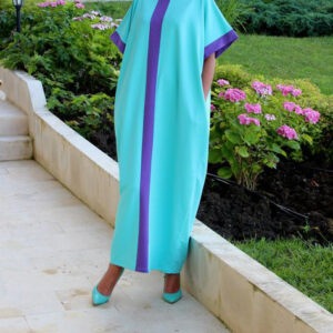 Bohemian Moroccan Embroidered Kaftan Dress | Chic & Stylish