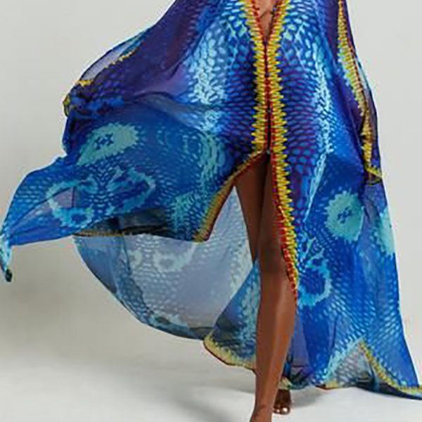 Moroccan Kaftan Inspired Beach Cover Up - Vacation Maxi Dress