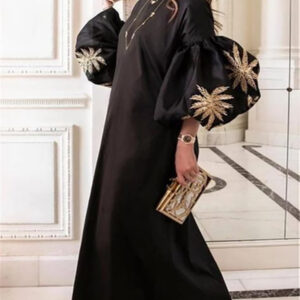 Moroccan Embroidered Kaftan Dress | Bohemian Chic Statement Piece