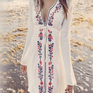 Beach Cover Up 045 - Moroccan-Inspired Silky Caftan