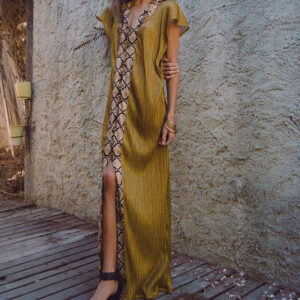 Exquisite Moroccan Embroidered Kaftan Dress - Bohemian Chic Style