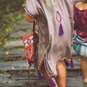 Bohemian Chic Morrocan Embroidered Kaftan Dress - Unique Style Statement