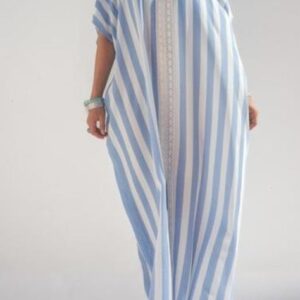 Moroccan Bohemian Embroidered Kaftan Dress 028