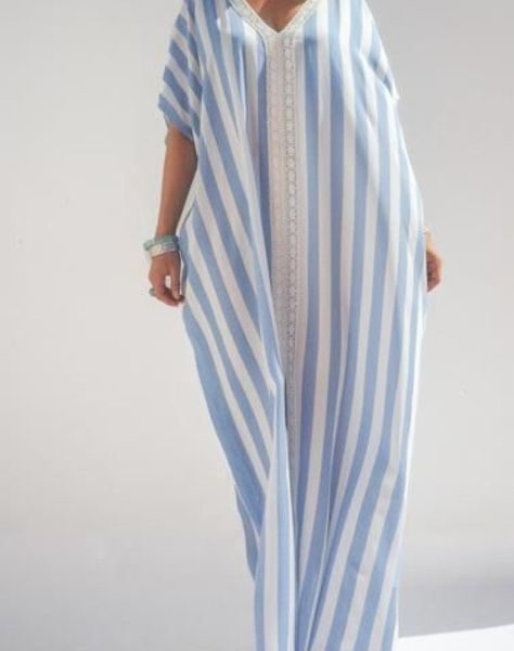 Moroccan Bohemian Embroidered Kaftan Dress 028