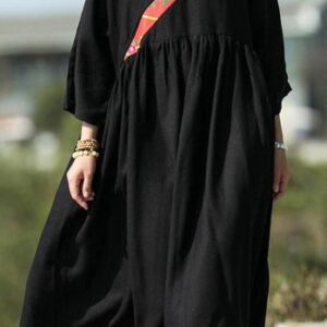 Moroccan-Inspired Embroidered Kaftan Dress 029