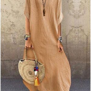 Moroccan Embroidered Kaftan Dress - Stylish Bohemian-Chic Garment