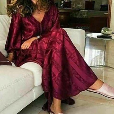 Moroccan-Inspired Embroidered Kaftan Dress | Bohemian Chic Style