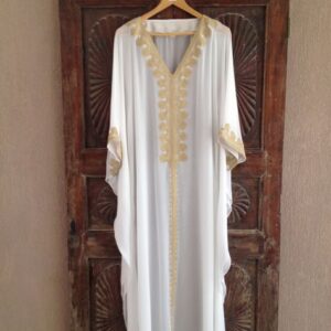 Handcrafted Moroccan Embroidered Kaftan | Bohemian Style
