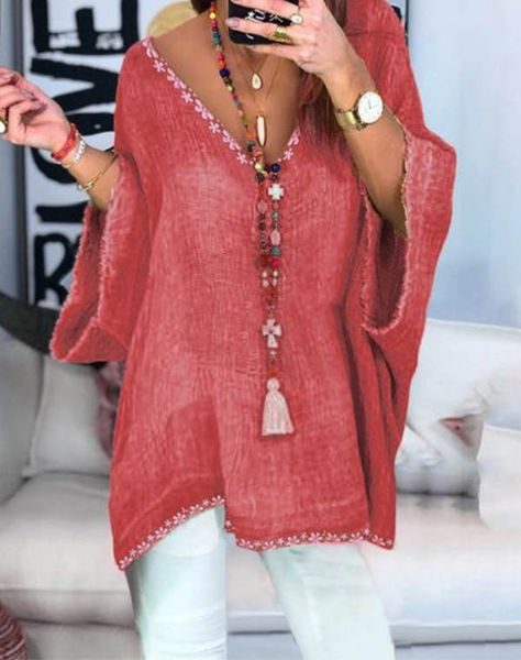 Beach Cover Up Maxi Dress - Exotic Moroccan Prints, Front Slit