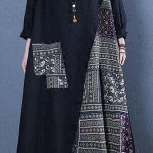 Moroccan Inspired Embroidered Bohemian Kaftan Dress