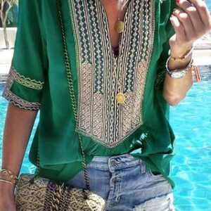 Exotic Moroccan Caftan Dress with Intricate Embroidery