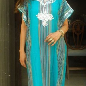 Embellished Moroccan Kaftan Dress - Trendy Bohemian Style