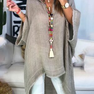 Moroccan Embroidered Kaftan Dress 087 - Bohemian Chic Charm & Elegance