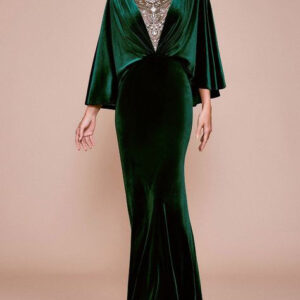 Exquisite Moroccan-Inspired Embroidered Kaftan Dress 008