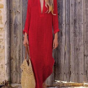 Moroccan Kaftan Dress with Unique Embroidery Pattern