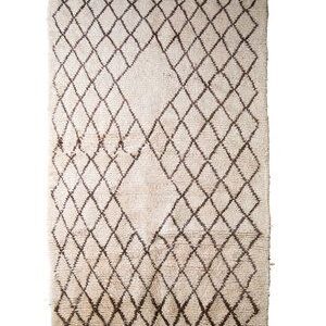 Beni Ourain Handwoven Wool Rug | Geometric Diamond Pattern