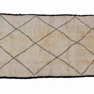 Vintage Diamond Pattern Beni Ourain Wool Rug