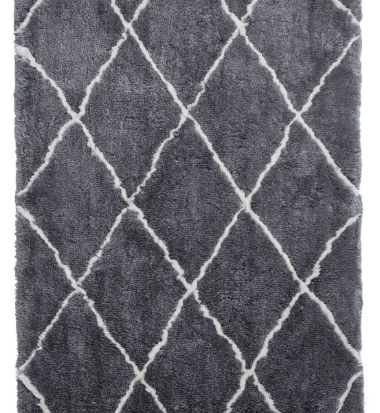 Handwoven Moroccan Beni Ourain Rug | Geometric Diamond Pattern