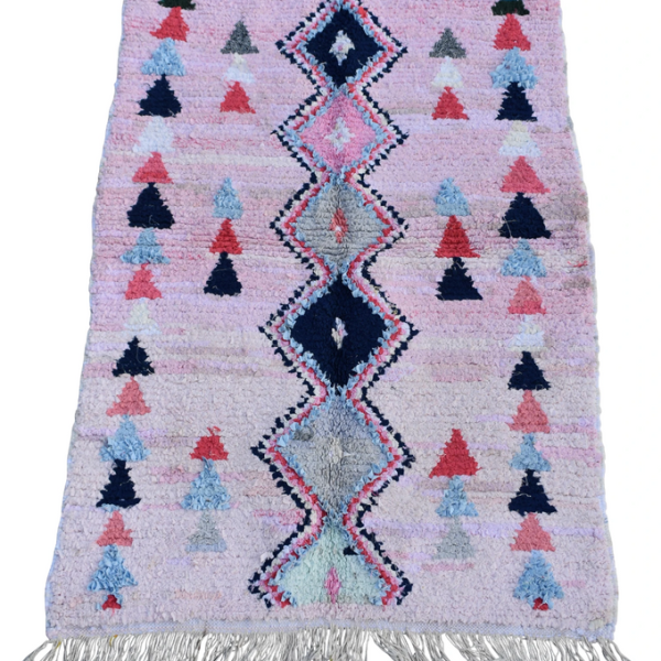 Colorful Moroccan Berber Wool Rug - Handwoven Artistry
