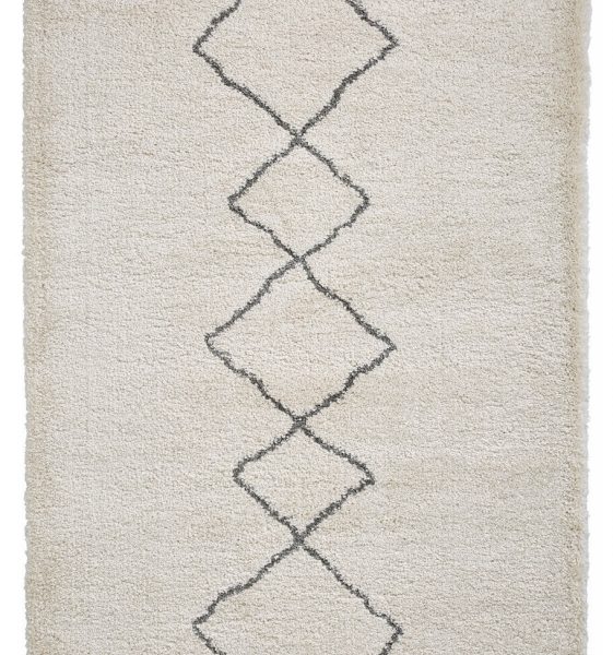 Moroccan Handwoven Beni Ourain Zigzag Rug