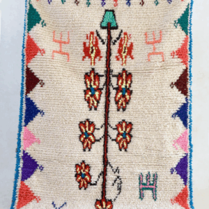 Colorful Moroccan Azilal Berber Wool Rug - Handwoven Vintage Style