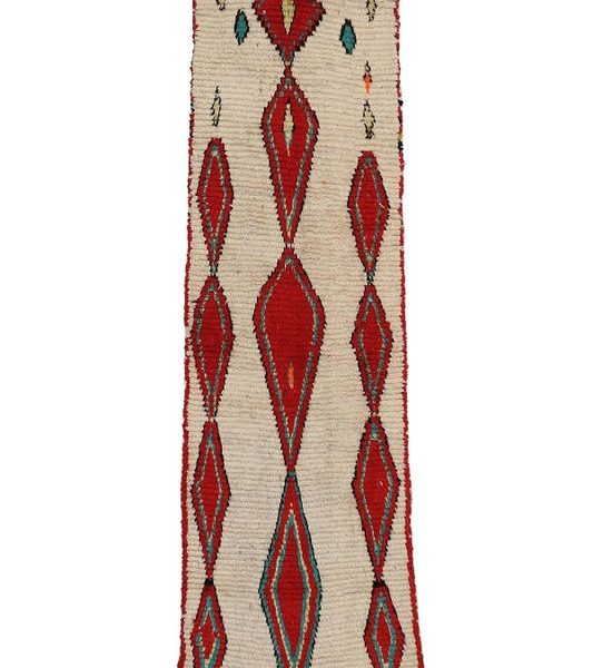 "Moroccan Azilal Wool Berber Rug 020 - Vintage Charm, Customizable Dimensions"