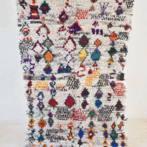 Handwoven Vintage Berber Wool Rug - Moroccan Design