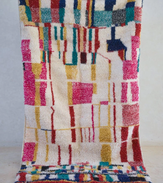 Authentic Moroccan Wool Berber Rug - Tribal Artistry & Quality