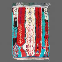 Handwoven Moroccan Geometric Wool Rug