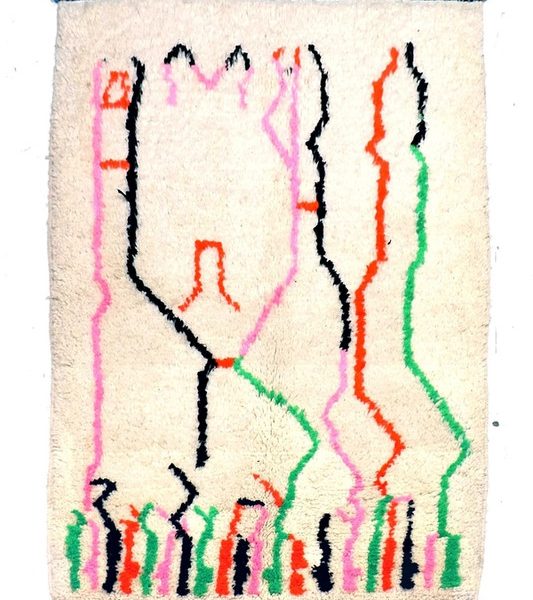 Azilal Berber Wool Rug - Vibrant Tribal Artistry & Premium Quality