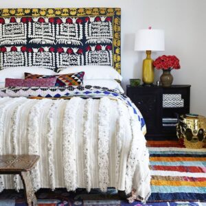 Handcrafted Traditional Berber Moroccan Wool Blanket - Premium 100% Cotton Handwoven Luxury Blanket