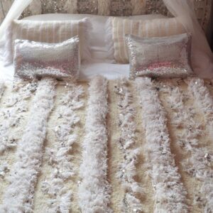 Handwoven Moroccan Wedding Blanket - Luxurious 100% Cotton Blanket
