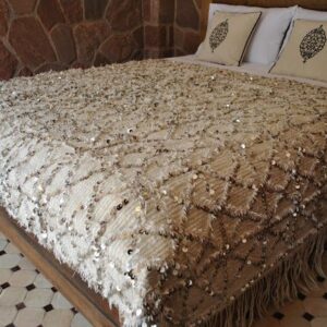 Luxurious Caramel Moroccan Wedding Blanket
