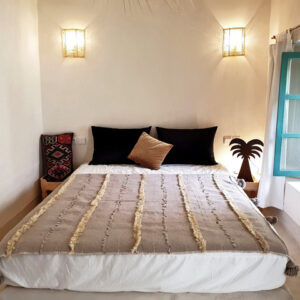 Handwoven Moroccan Stripe Blanket - 100% Cotton Cotton Blanket