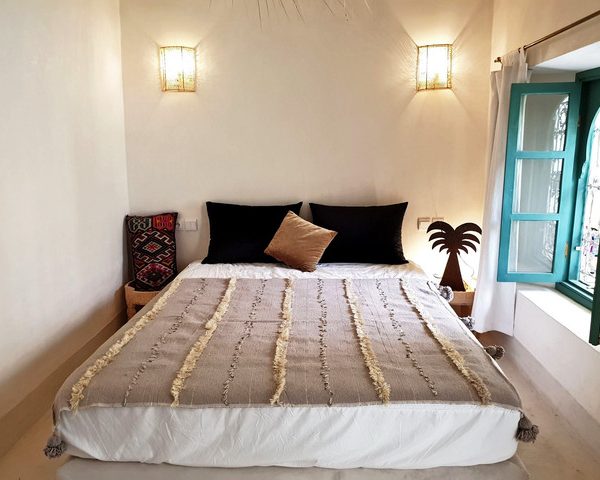 Handwoven Moroccan Stripe Blanket - 100% Cotton Cotton Blanket