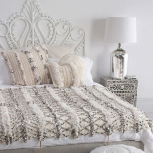 Luxurious Handcrafted Moroccan Wedding Blanket - 100% Cotton