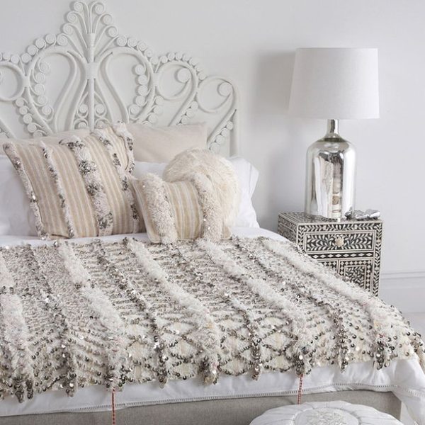 Luxurious Handcrafted Moroccan Wedding Blanket - 100% Cotton
