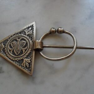Exquisite Vintage Berber Fibula Enamel Brooch