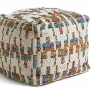 Moroccan Handmade Carpet Pouf - Exotic Home Decor Piece