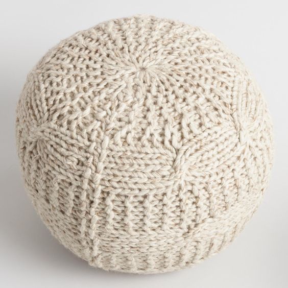 Moroccan Berber Handwoven Carpet Pouf for Versatile Comfort