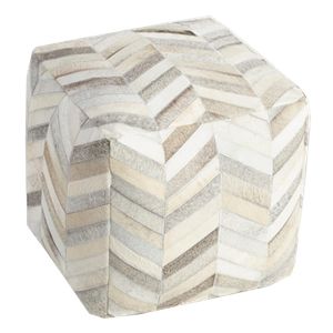 Handmade Moroccan Carpet Pouf - Vibrant Tufted Design