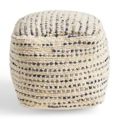 Moroccan Carpet Pouf 075: Hand-Crafted Luxury Pouf