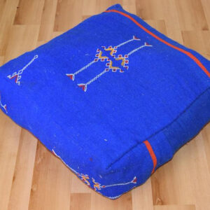 Moroccan Handmade Vintage Kilim Carpet Pouf