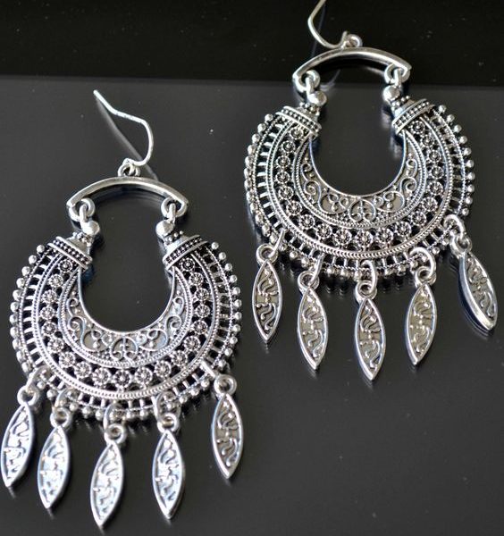 Moroccan Tuareg Berber Handcrafted Geometric Earrings.