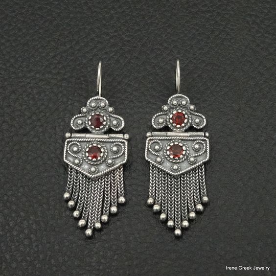 Handcrafted Tuareg Berber Geometric Earrings | Artisan Moroccan Style